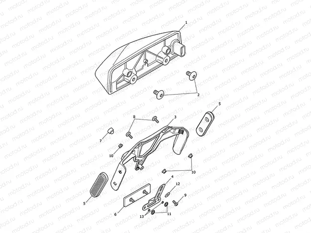 Rear light & reflectors