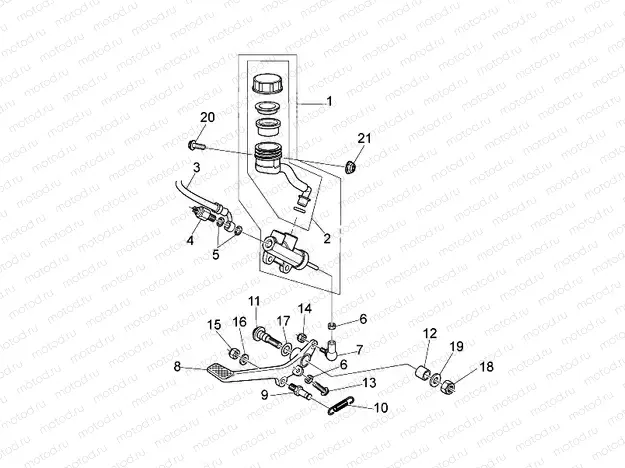 Rear master cylinder