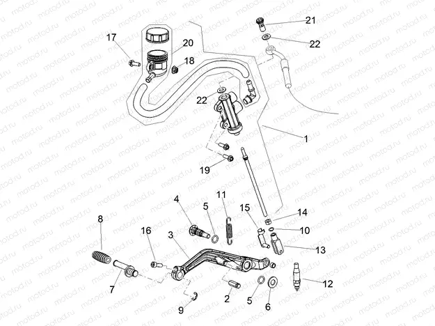 Rear master cylinder