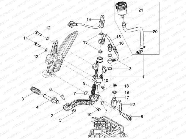 Rear master cylinder