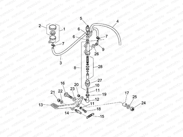 Rear master cylinder