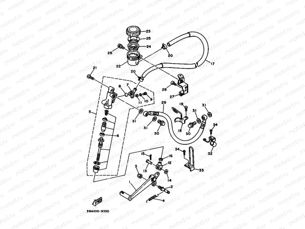 Rear mastic cylinder