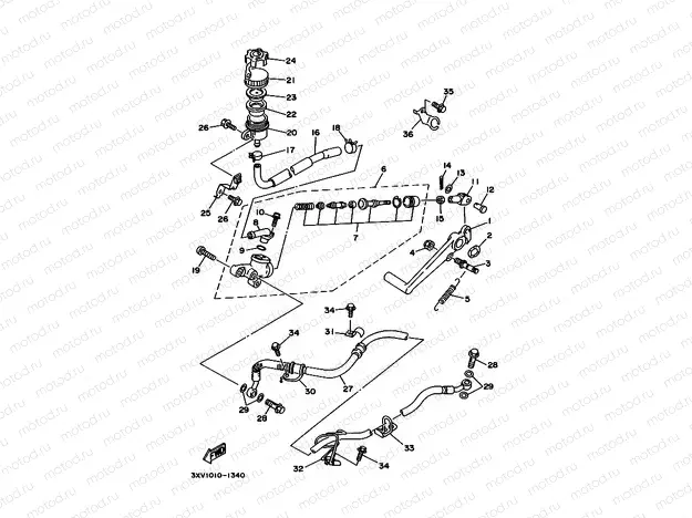 Rear mastic cylinder
