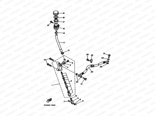 Rear mastic cylinder