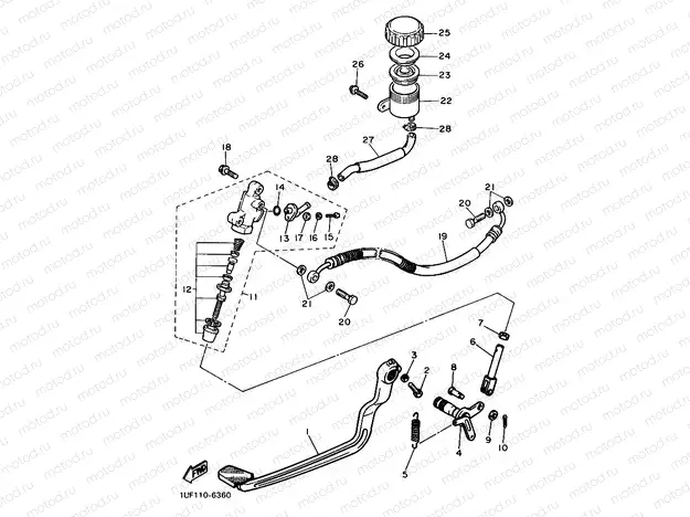 Rear mastic cylinder