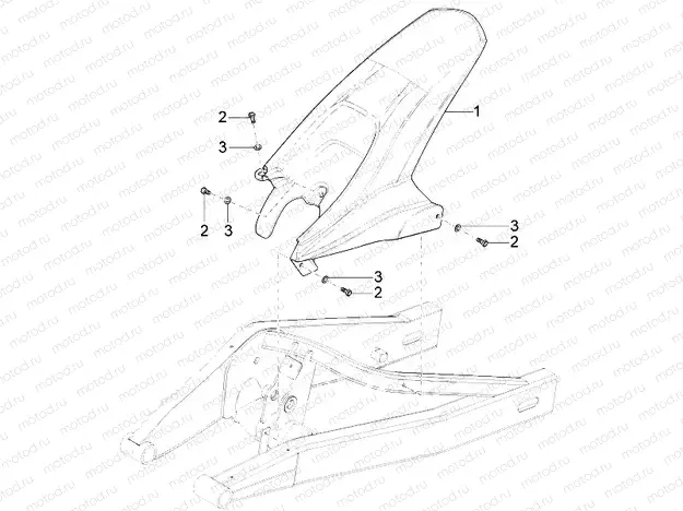 Rear mudguard