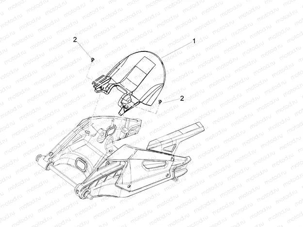 Rear mudguard