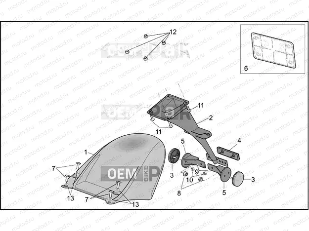 Rear mudguard