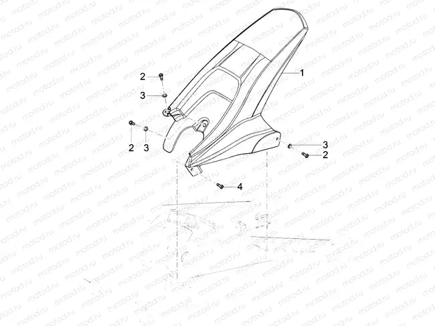 Rear mudguard