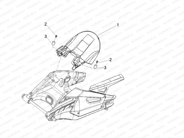 Rear mudguard