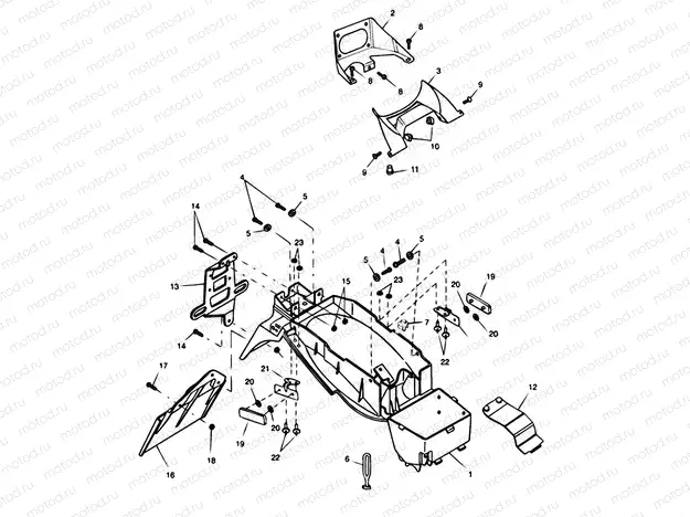 Rear Mudguard & Battery Box