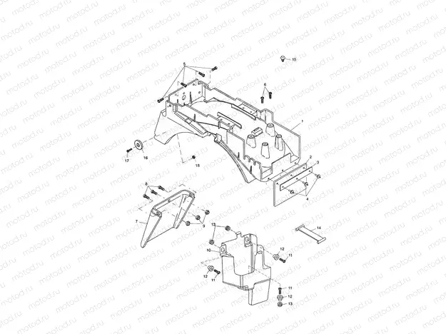 Rear Mudguard & Battery Box