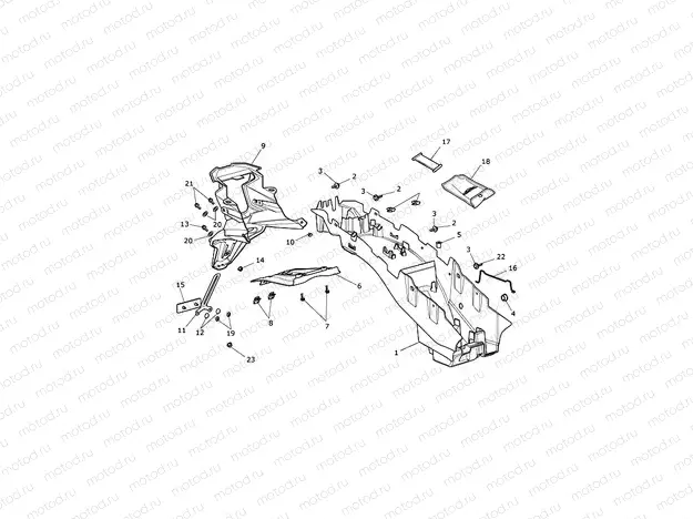 Rear Mudguard & Battery Box