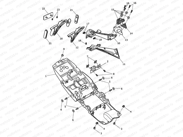 Rear Mudguard & Number Plate Bracket