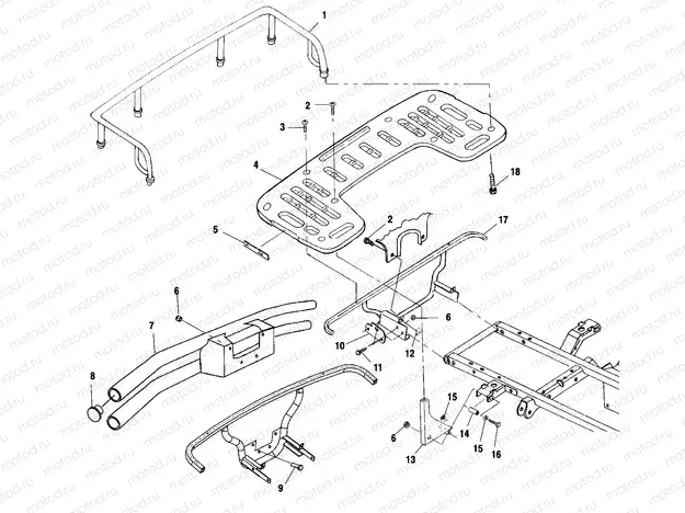 REAR RACK MOUNTING - A01CH50AA (4964466446A006) | REAR RACK MOUNTING - A01CH50AA (4964466446A006)