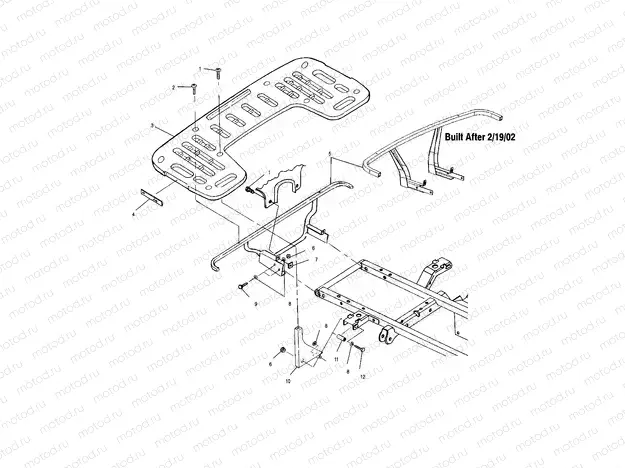 REAR RACK MOUNTING - A02CK42AA/AB (4970327032A06) | REAR RACK MOUNTING - A02CK42AA/AB (4970327032A06)