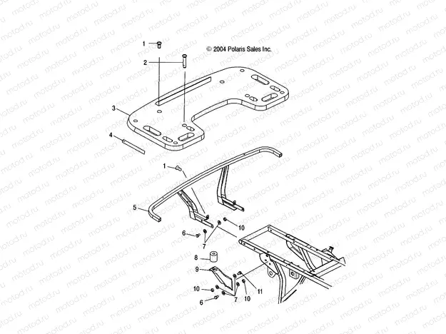 REAR RACK MOUNTING - A04CB32AA/FC (4994889488A06) | REAR RACK MOUNTING - A04CB32AA/FC (4994889488A06)