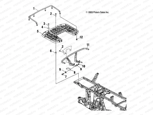 REAR RACK MOUNTING - A04CH68AC/AF/AH/AJ/AT/AV (4986128612A06) | REAR RACK MOUNTING - A04CH68AC/AF/AH/AJ/AT/AV (4986128612A06)