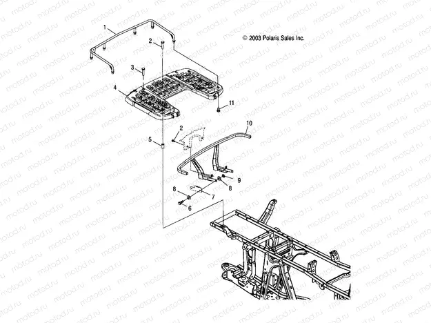REAR RACK MOUNTING - A04CH68AP/AQ/AU/CU (4987468746A06) | REAR RACK MOUNTING - A04CH68AP/AQ/AU/CU (4987468746A06)