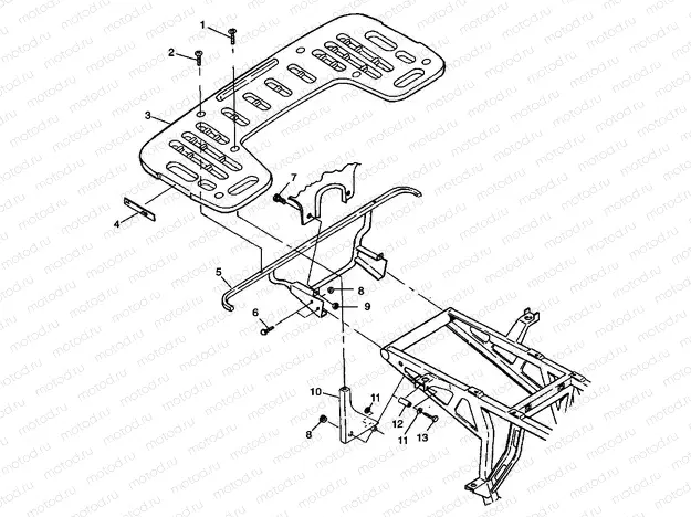 REAR RACK MOUNTING XPLORER 400L W98CC38C (4945414541A007) | REAR RACK MOUNTING XPLORER 400L W98CC38C (4945414541A007)
