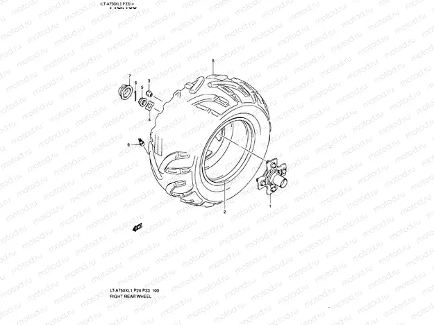 REAR RIGHT WHEEL (LT-A750XL1 P33)