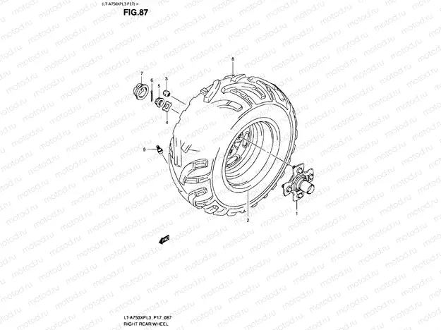 REAR RIGHT WHEEL (LT-A750XPL3 P17)