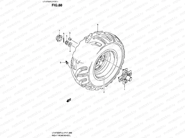 REAR RIGHT WHEEL (LT-A750XPL3 P24)