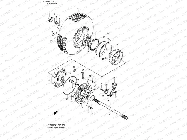 REAR RIGHT WHEEL (LT-F400FL1 P17)