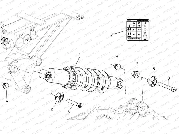 Rear shock absorber