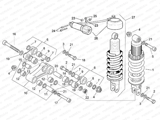 Rear shock absorber