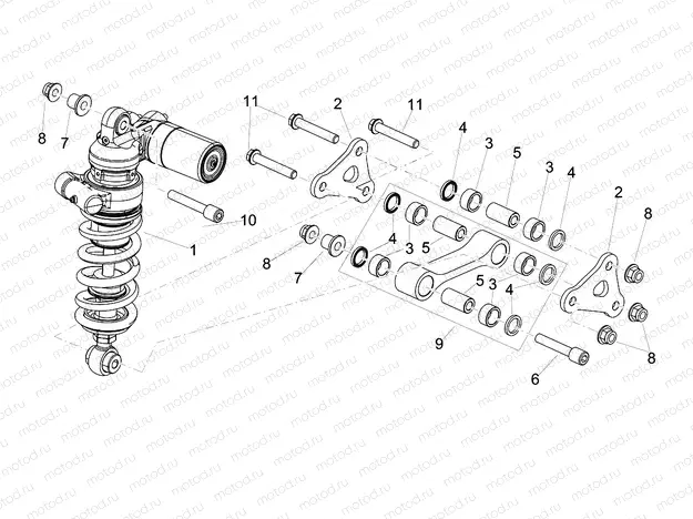 Rear shock absorber