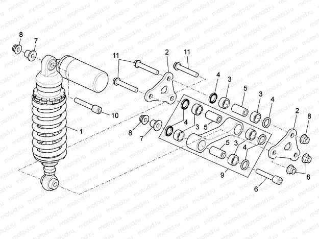 Rear shock absorber