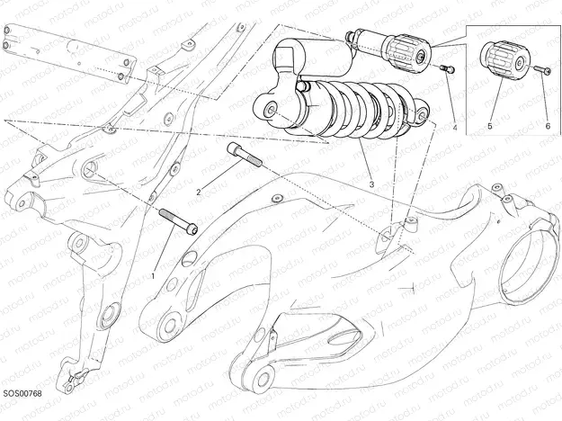 REAR SHOCK ABSORBER [MOD:MS1200]