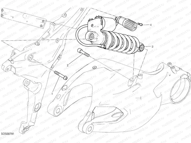 REAR SHOCK ABSORBER [MOD:MS1200PP]