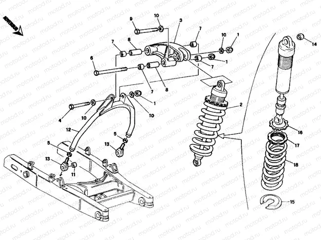 REAR SHOCK ABSORBER » SWING ARM
