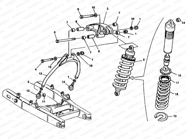REAR SHOCK ABSORBER » SWING ARM
