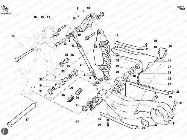 REAR SHOCK ABSORBER » SWING ARM