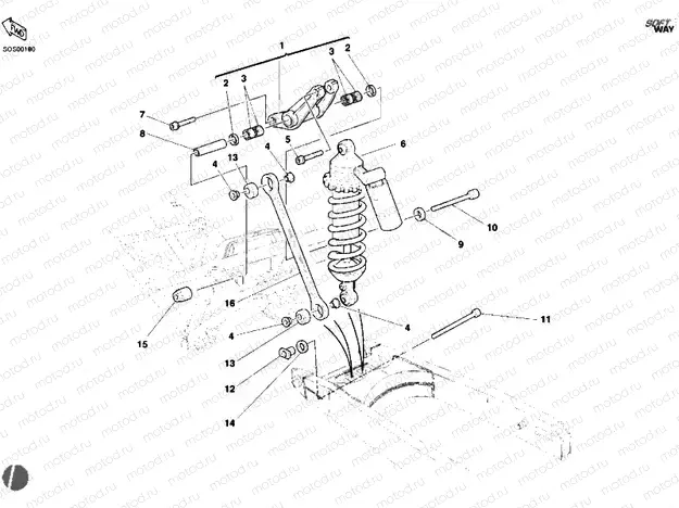 REAR SHOCK ABSORBER » SWING ARM