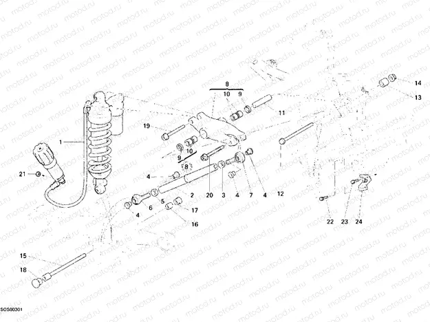 REAR SHOCK ABSORBER » SWING ARM