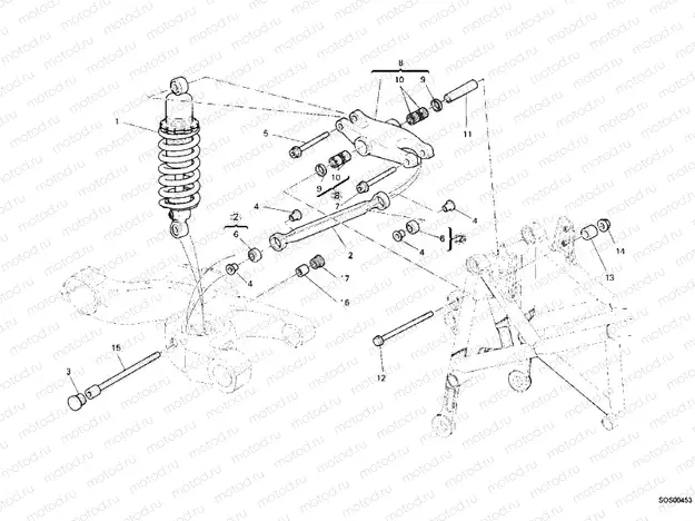REAR SHOCK ABSORBER » SWING ARM