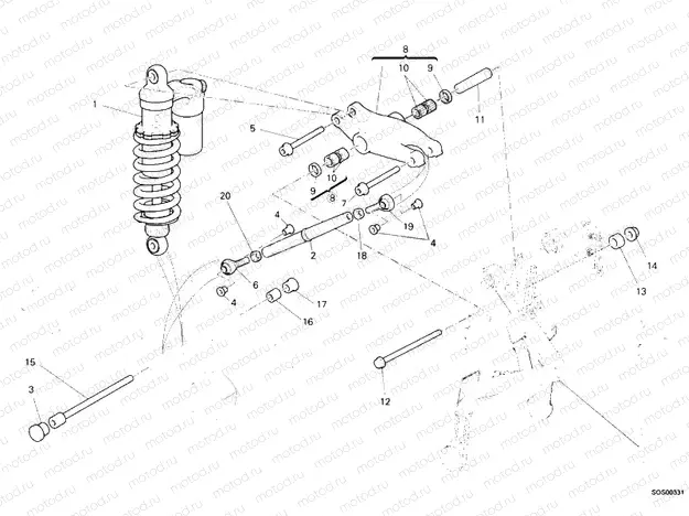 REAR SHOCK ABSORBER » SWING ARM
