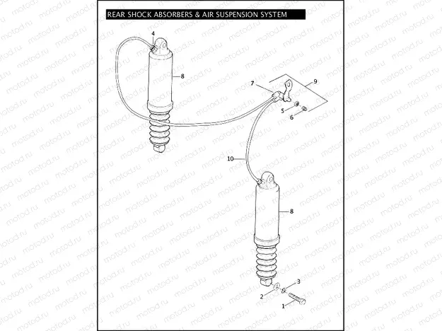 REAR SHOCK ABSORBERS & AIR SUSPENSION SYSTEM