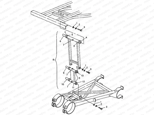 REAR STRUT STABILIZER Magnum 6X6 W97AE42A and Swedish Magnum 6X6 S97AE42E (4940754075D002) | REAR STRUT STABILIZER Magnum 6X6 W97AE42A and Swedish Magnum 6X6 S97AE42E (4940754075D002)
