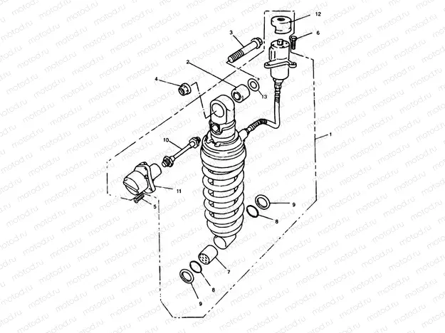 Rear Suspension Unit 900cc Model