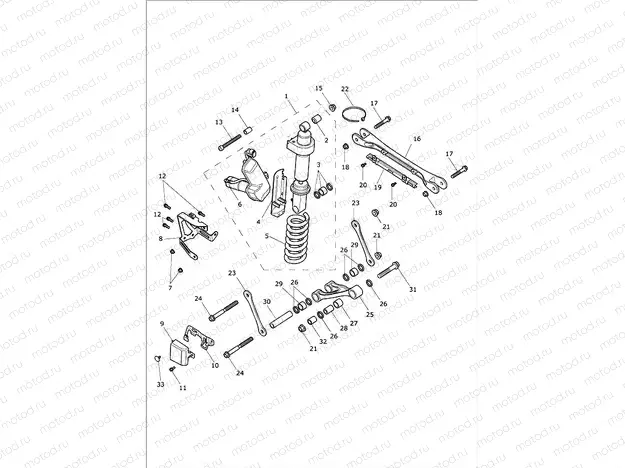 Rear Suspension Unit & Linkage