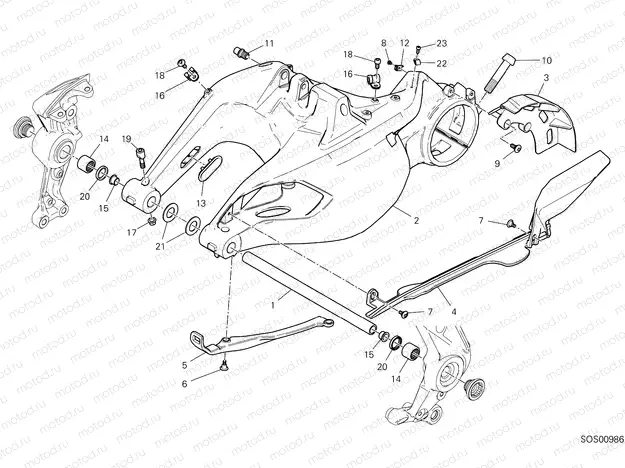 REAR SWINGING ARM [MOD:DVLAMBO]