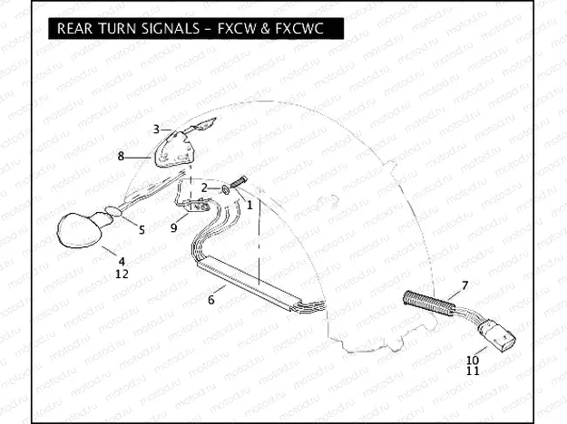 REAR TURN SIGNALS - FXCW & FXCWC