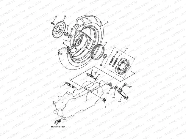 Rear wheel 2 (5AUE, F, G, H, J)