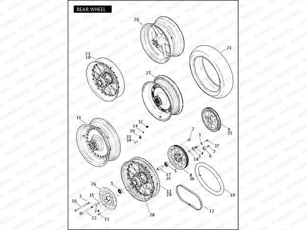 REAR WHEEL (2 OF 2)