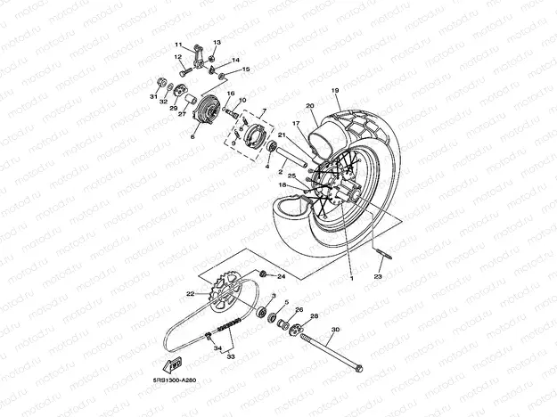 Rear wheel